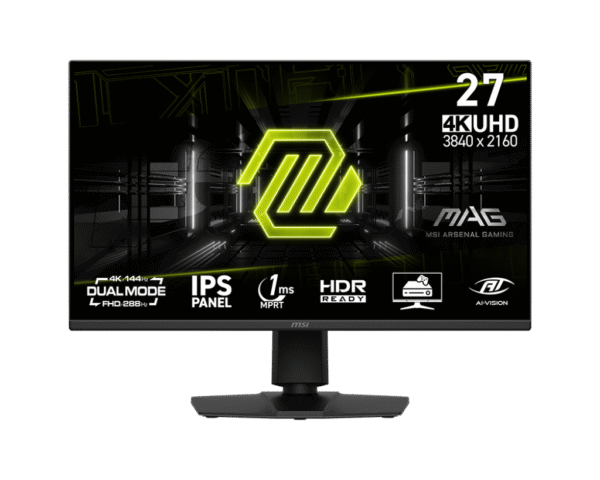 MSI MAG 275UPD E14 27” UHD Dual Mode (4K 144Hz or FHD 288Hz) Gaming Monitor