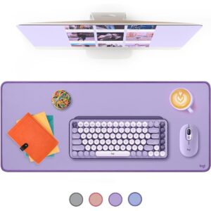 Logitech Desk Mat Studio Series Extended Mouse Pad with Spill-resistant Durable Design Lavender