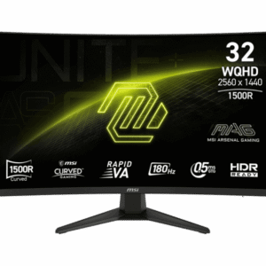 MSI MAG 321CQF E18, 32inch(2560×1440) WQHD 180Hz 0.5ms, Rapid VA Curved Gaming Monito
